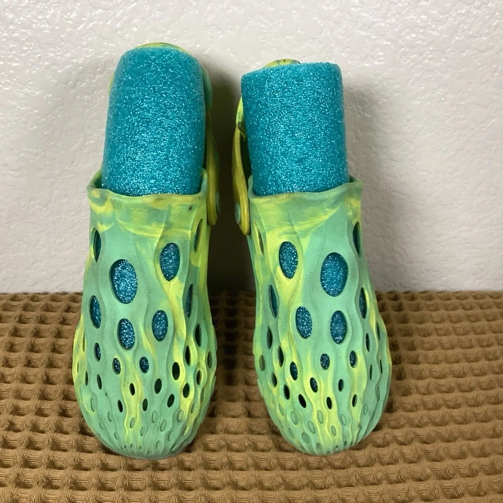 MERRELL Hydro Moc Clogs Big Kids Sz 1 Green MRS-1480-K'S Water Shoes